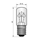 Indicatie- en signaleringslamp Vezalux E14 T16x45